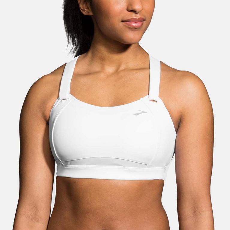 Brooks Women's Juno Sports Running Bra - White (MANH74128)